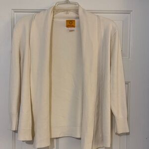 Ruby Rd. Cream Open-Front Sweater